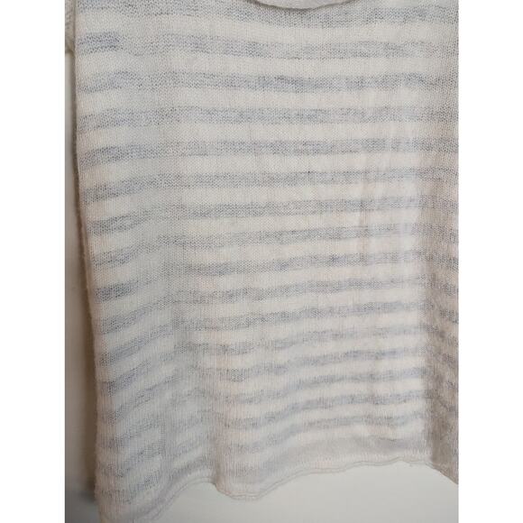 Anthropologie Moth Striped Alpaca Wool Blend Cowl Neck Sweater - Picture 4 of 8